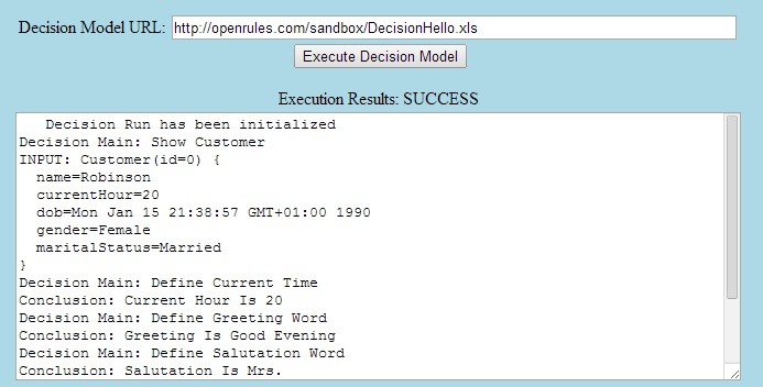OpenRules Sandbox | OpenRules - Decision Intelligence Platform